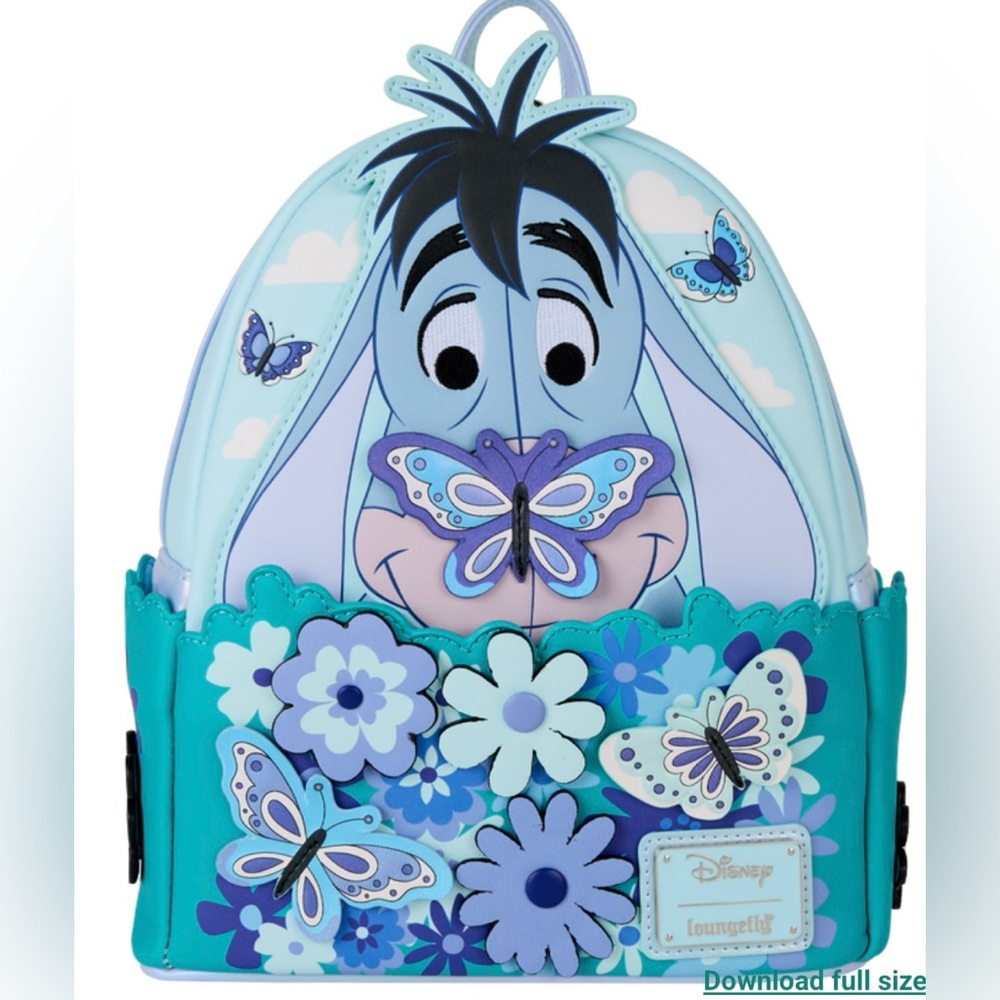 NWT Loungefly Disney’s Eeyore floral cosplay mini backpack